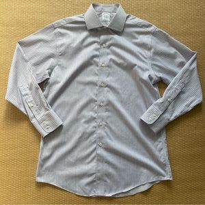 Brooks Brothers Regent Shirt Men’s 15.5 - 32 White with Blue/Red Pinstripes